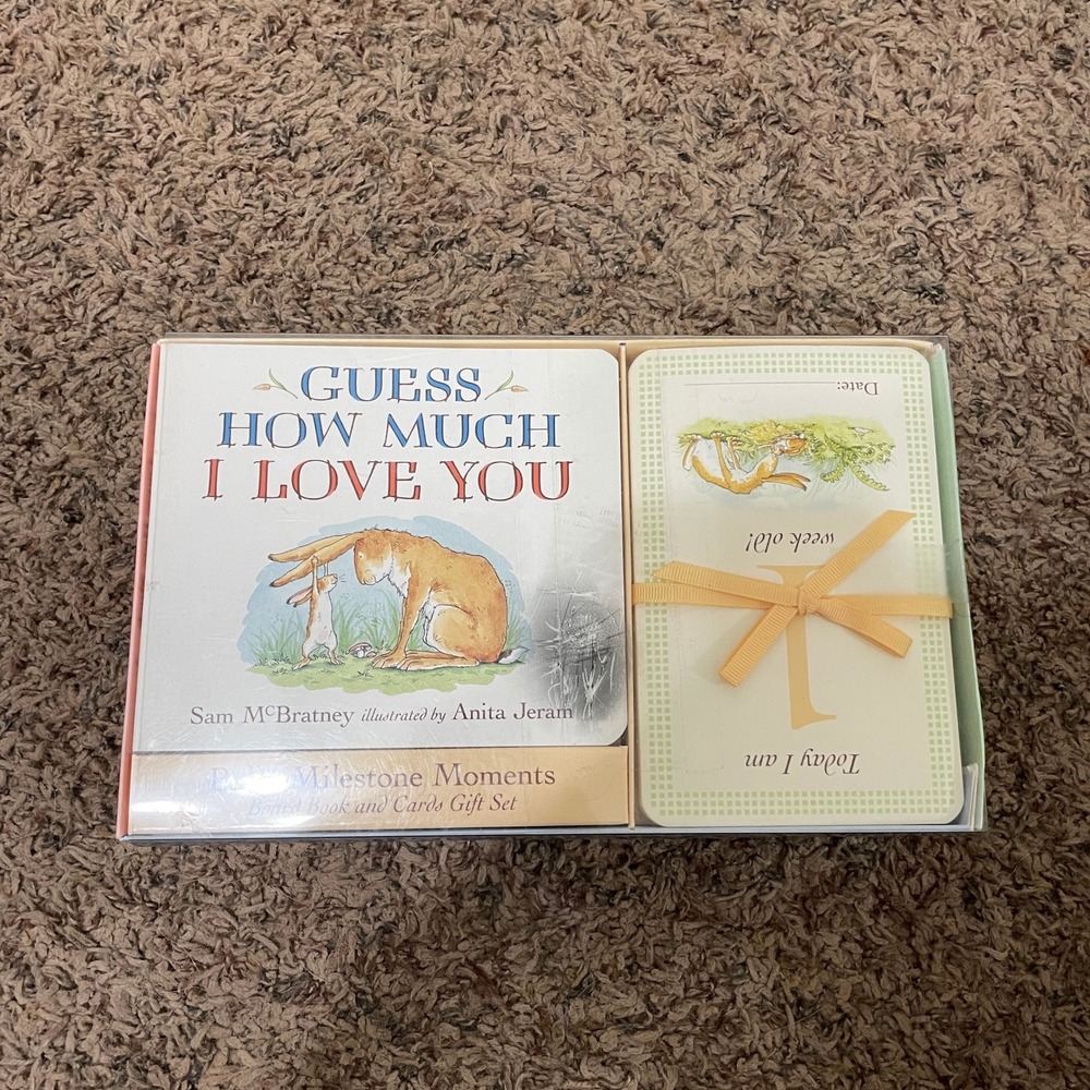 Guess How Much I Love You Baby Milestone Moments‎ Book and Cards Gift Set READ